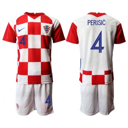 Camisetas Croacia Spiro Pericic 4 Niños Primera Equipacion Eurocopa 2020